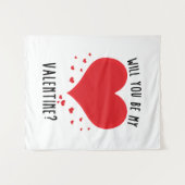Zal je mijn valentijn zijn? wandkleed (Voorkant (horizontaal))