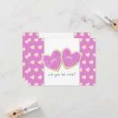 zal jij de mijne zijn valentine cookies bericht kaart (Voorkant / Achterkant in situ)