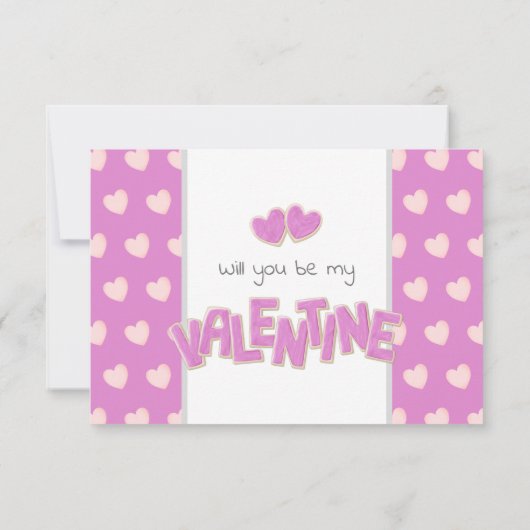 zal jij de mijne zijn valentine cookies bericht kaart (Achterkant)