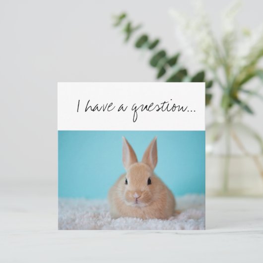 Zal jij het GodParent-voorstel Brown Bunny zijn? Kaart (Staand voorkant)