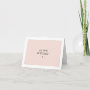 Zal jij mijn Bridesmaid zijn? Roze kaart — gevouw