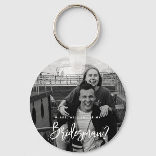 Zal jij mijn Bridesman fotokeyring zijn? Sleutelhanger