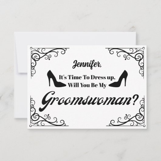 Zal jij mijn bruidegom retro script voorstel zijn? kaart (Voorkant)