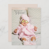 Zal jij mijn godouders volledige foto uitnodigen? kaart (Voorkant / Achterkant)