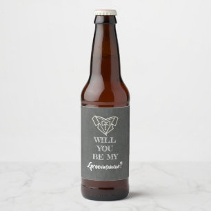Zal jij mijn Groomsman zijn? Bier Etiket