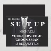 Zal jij mijn Groomsman zijn? Kaart (Voorkant / Achterkant)