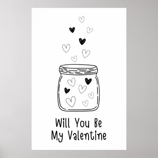 Zal jij mijn Valentijn Poster zijn? (Voorkant)