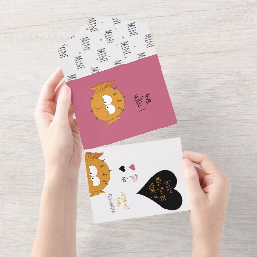 Zal Jij Van Mij Zijn? Kogelvis Liefde + Valentijnk All In One Uitnodiging (Afscheurbaar)