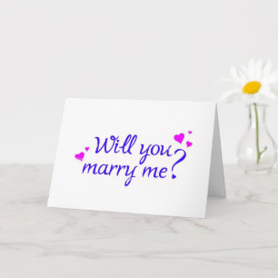 **ZAL "JULLIE" MARRY "ME" (IK HOOP VAN U) KAART