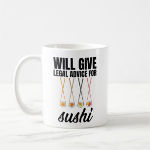 Zal juridisch advies geven voor sushi koffiemok