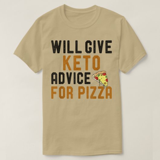Zal Keto advies geven voor Pizza Funny Ketogenic d T-shirt (Design voorkant)