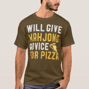 Zal Mahjong advies geven voor de Pizza Funny Tegel T-shirt