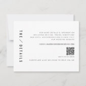 ZAL Moderne Minimalistische QR-code bruiloft detai Kaart (Voorkant)