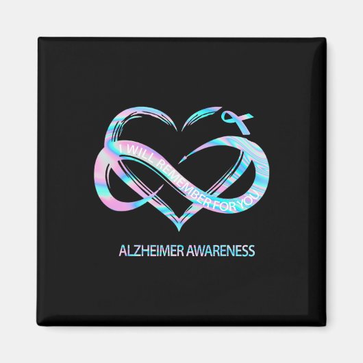 Zal onthouden voor u Alzheimerheimer Awareness Cu Magneet (Voorkant)