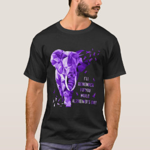 Zal onthouden voor u Wereld Alzheimerheimer Awaren T-shirt