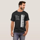 Zal op mijn board piano toetsen grappig synth toet t-shirt (Voorkant volledig)