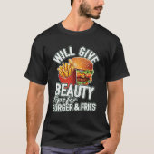 Zal schoonheidstips geven voor Burger Fries Beauty T-shirt (Voorkant)