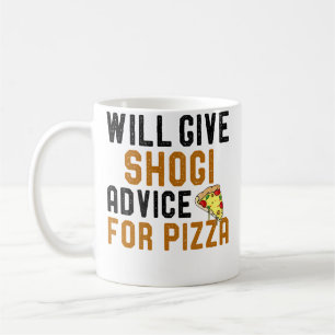 Zal Shogi-advies geven voor Pizza Grappige Uitspra Koffiemok