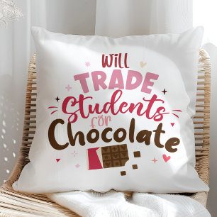 Zal studenten ruilen voor chocolade grappige leraa kussen