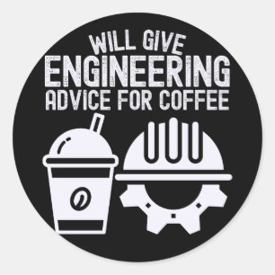 Zal technische adviezen geven voor koffie ronde sticker
