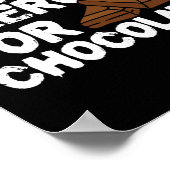 Zal trainen voor chocolade grappige gym training poster (Hoek)