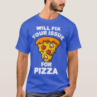 Zal uw probleem voor Pizza Eating Pizza Italiaans  T-shirt