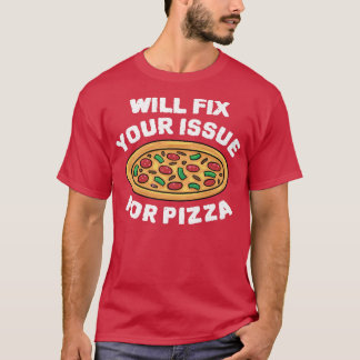 Zal uw probleem voor Pizza Eating Pizza Italiaans  T-shirt
