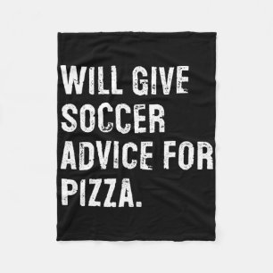 Zal Voetbaladvies Geven Voor Pizza Grappige Voetba Fleece Deken