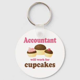 zal voor Cupcakes Accountant werken Sleutelhanger