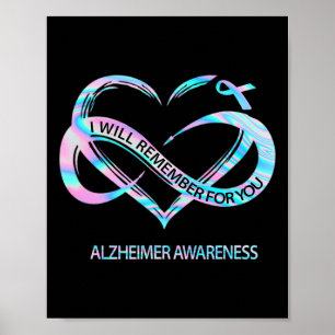 Zal Voor Jou Onthouden Alzheimerheimer Bewustzijn  Poster