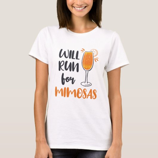 Zal voor Mimosas lopen T-shirt (Voorkant)
