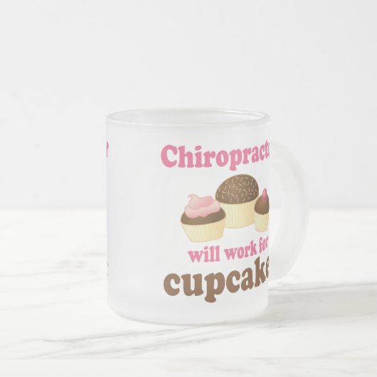 zal werken voor cupcakes chiropractor matglas koffiemok (Voorkant rechts)