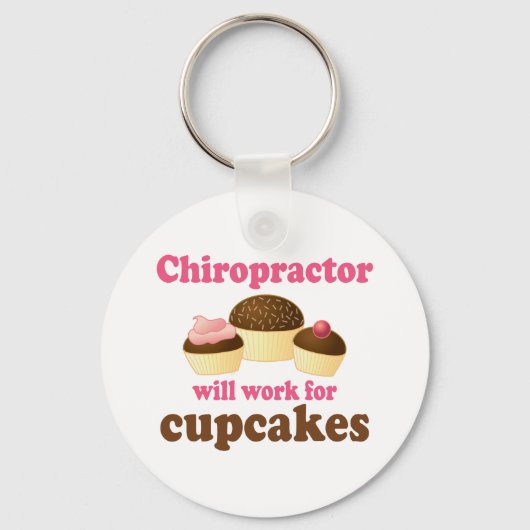 zal werken voor cupcakes chiropractor sleutelhanger (Voorkant)