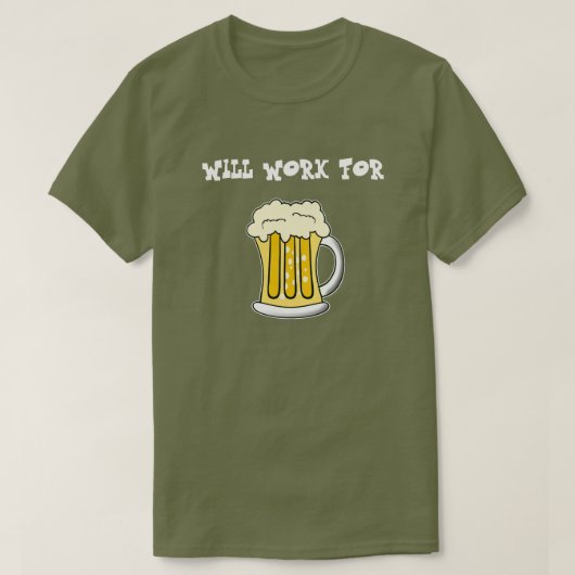 zal werken voor het T-shirt van bier (Design voorkant)