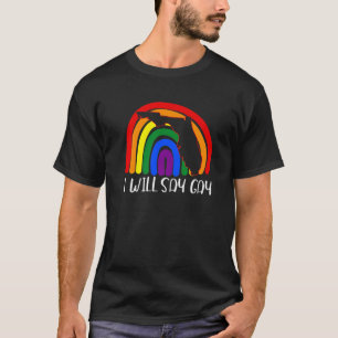 Zal zeggen Gay Florida Pro LGBT Rights Flag Colors T-shirt