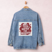 Zal Zus Ruilen voor Cadeaus Grappige Kerst Denim J Jacket (Hangar)