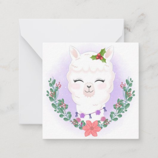 Zalig kerstfeest notitiekaartje (Voorkant)