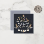 Zalig kerstfeest notitiekaartje (Voorkant / Achterkant in situ)