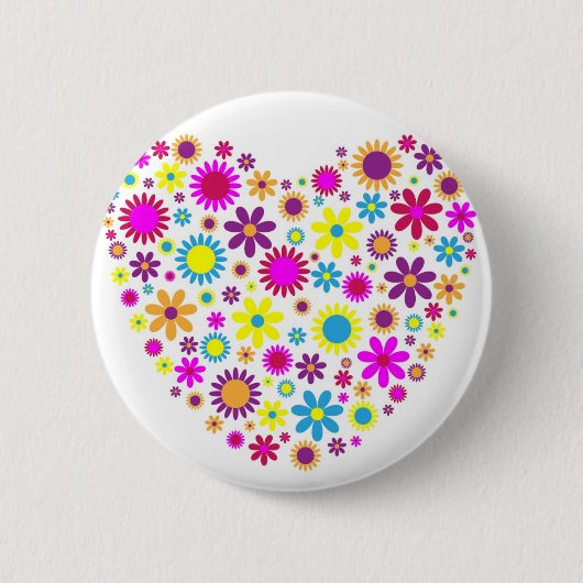 Zalige Bloesems Ronde Button 5,7 Cm (Voorkant)