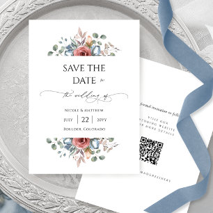 Zalige Floral Elegant Save the Date Kaart