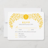 Zalige Laurel BEWERKBARE KLEUR RSVP-kaart RSVP Kaartje (Voorkant)