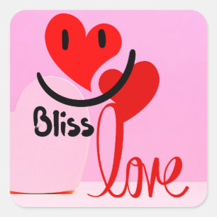 Zalige Liefde Valentijnsdag Vierkante Sticker