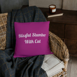 Zalige Slumber Met Kat Gepersonaliseerd Pet Paarse Kussen
