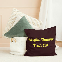 Zalige Slumber met kat gepersonaliseerde huisdier  Kussen