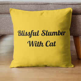 Zalige Slumber Met Kat Gepersonaliseerde Huisdier  Kussen