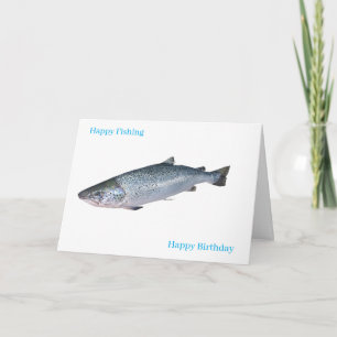 Zalm afbeelding voor verjaardagskaart kaart