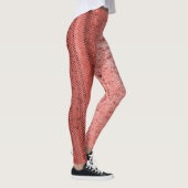 Zalm en Brick Red Embroidery Patterned Leggings (Rechts)