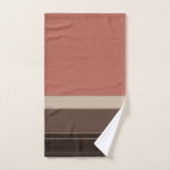 Zalm- en koffiestaven bad handdoek (Handdoek)