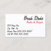 Zalm en rode stralen visitekaartje (Achterkant)