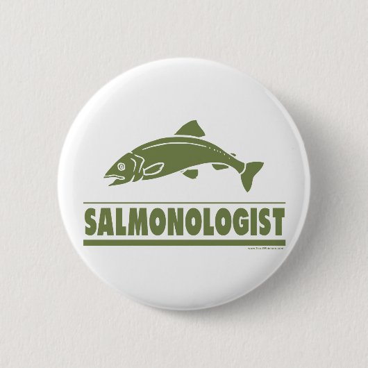 Zalm Gevist Ronde Button 5,7 Cm (Voorkant)